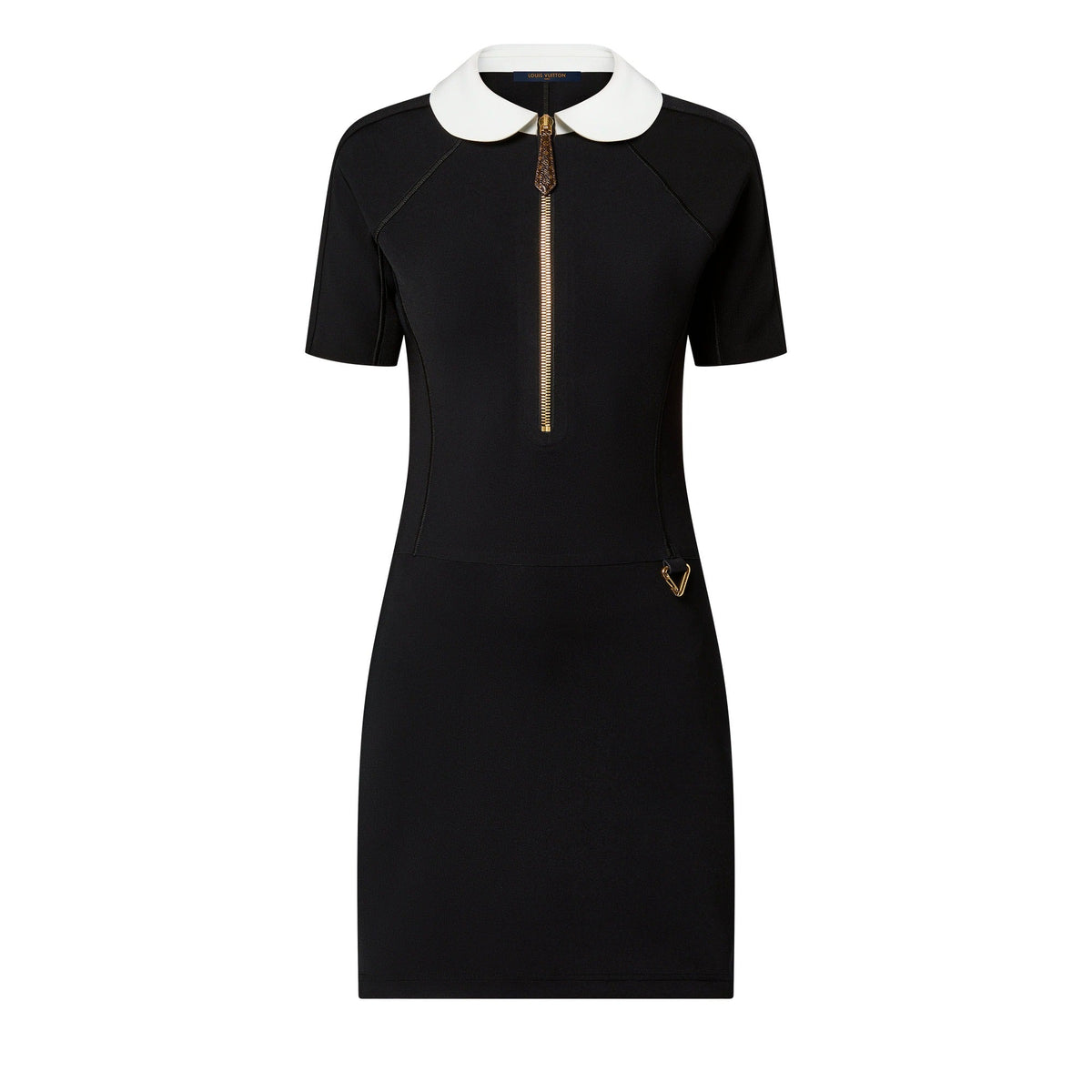 Technical Jersey Peter Pan Collar Dress