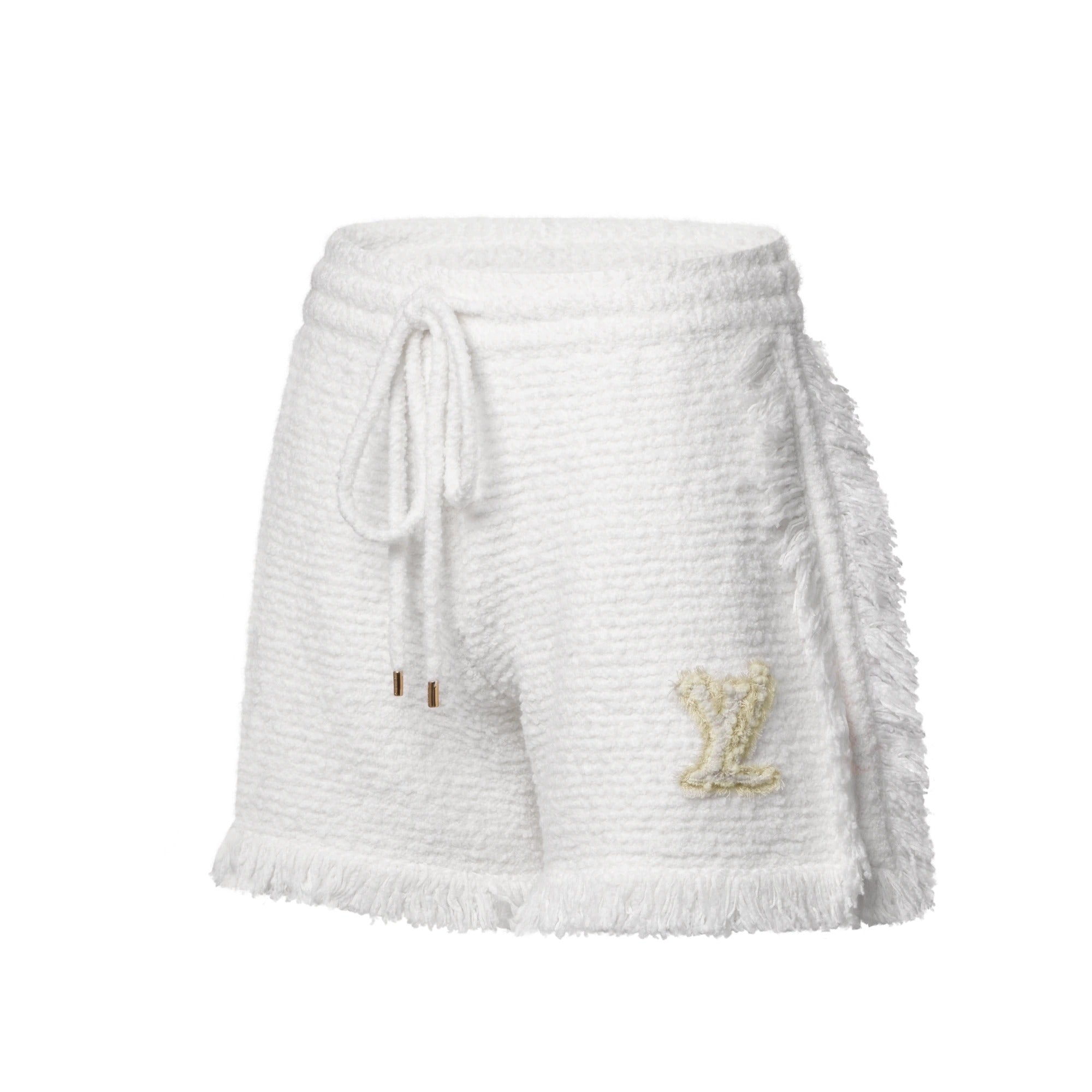 Fringe Hem Toweling Shorts