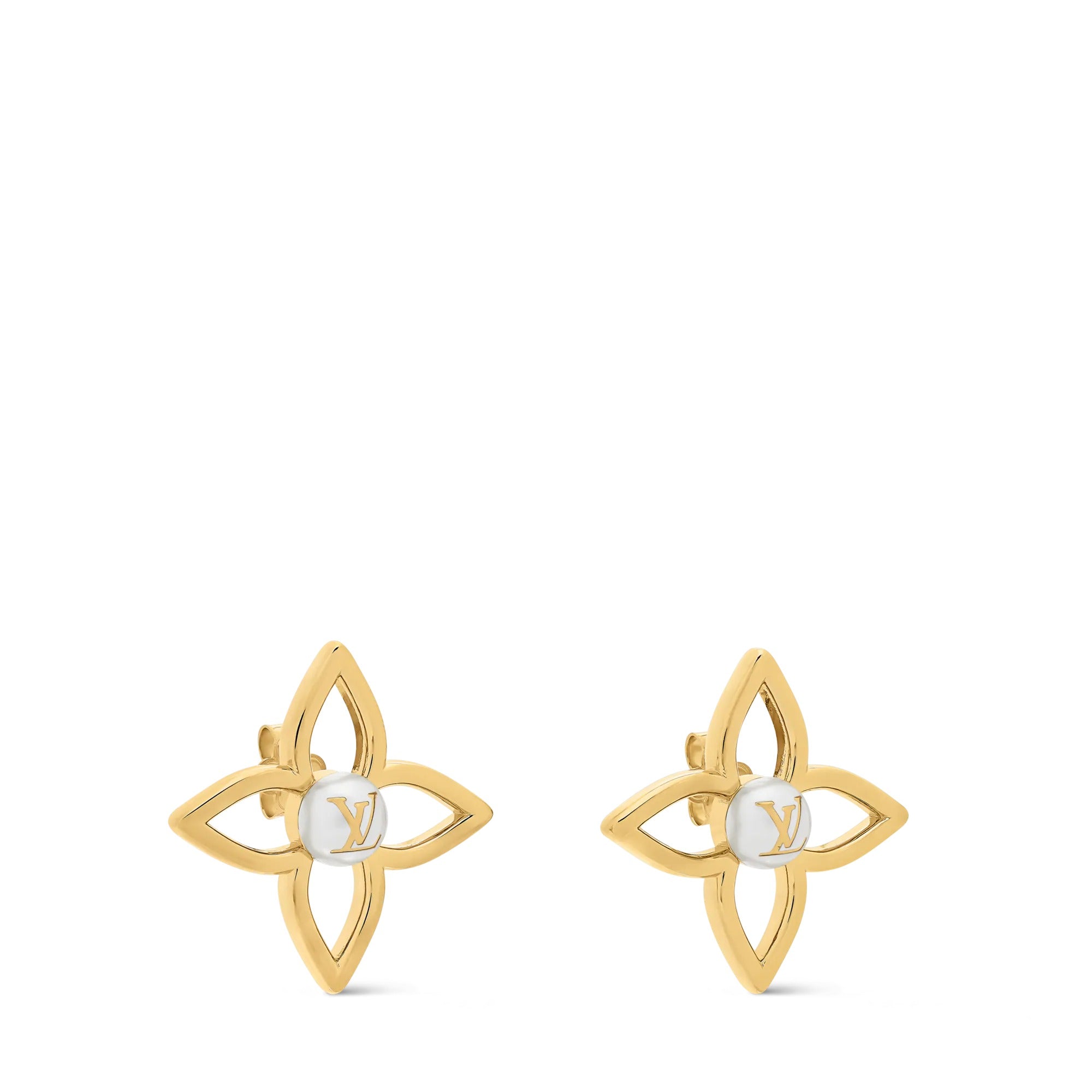 Pearly Flower Stud Earrings