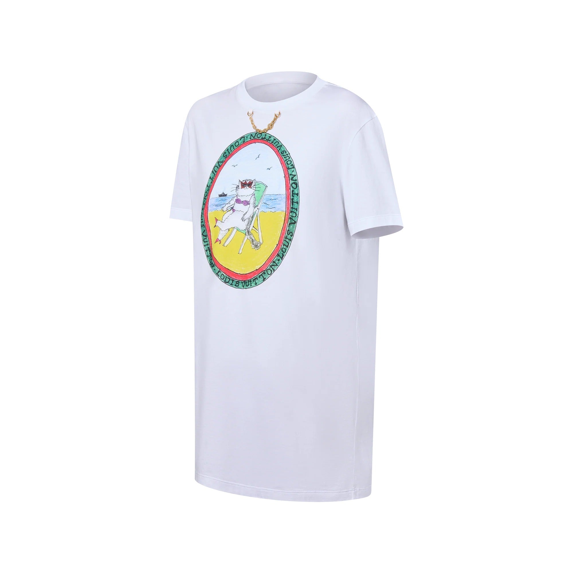 Cat Stamp T-Shirt Dress