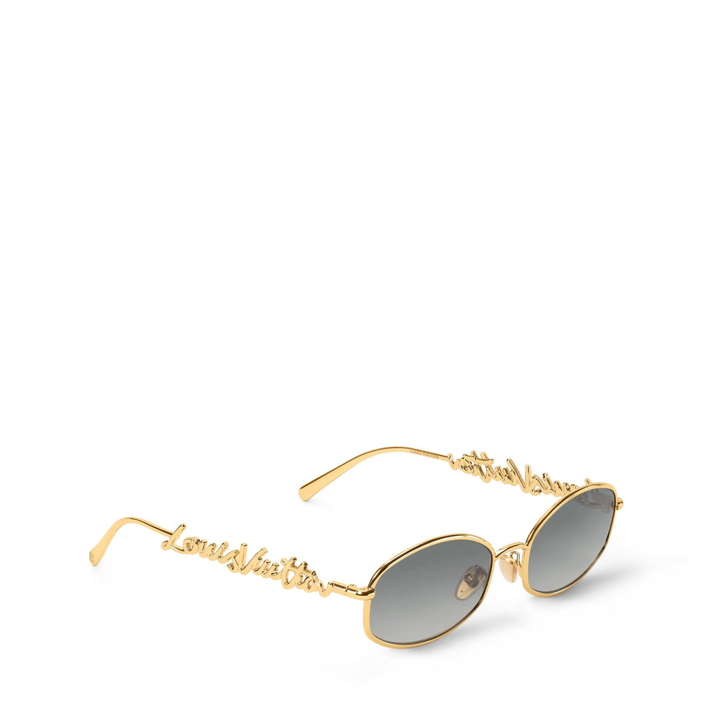 LV Script Metal Round Sunglasses