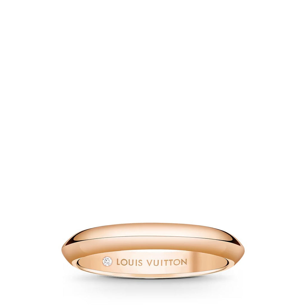 LV Diamonds 3mm Band, Pink Gold
