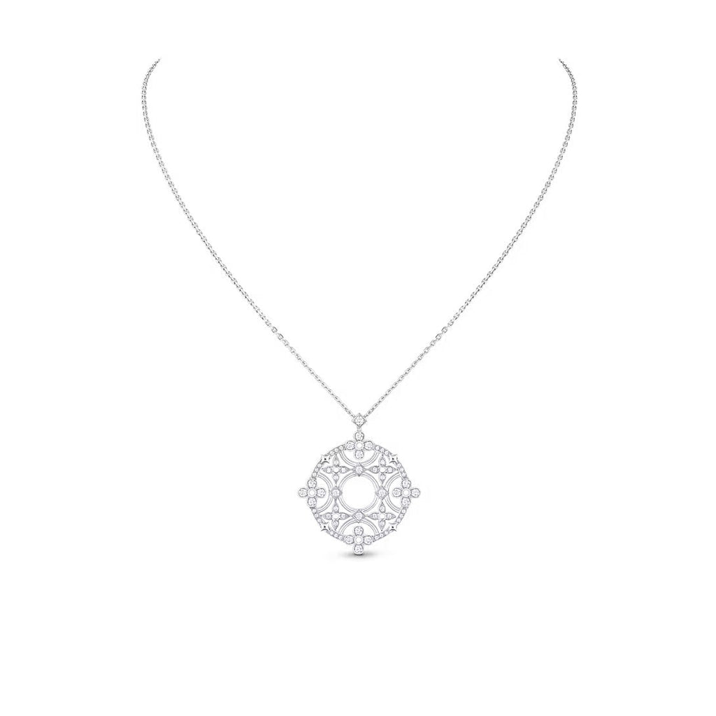 Dentelle Medallion, White Gold And Diamonds
