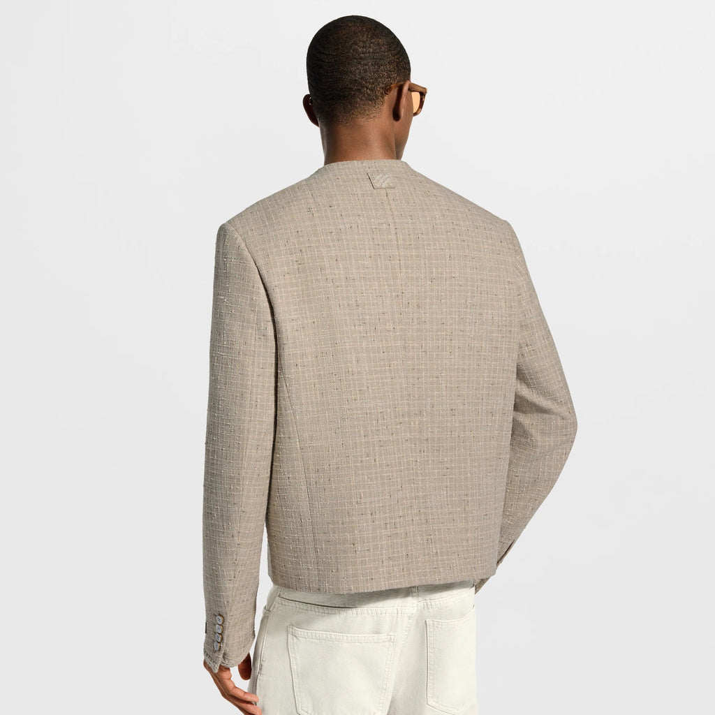 Chic Summery Collarless Jacket