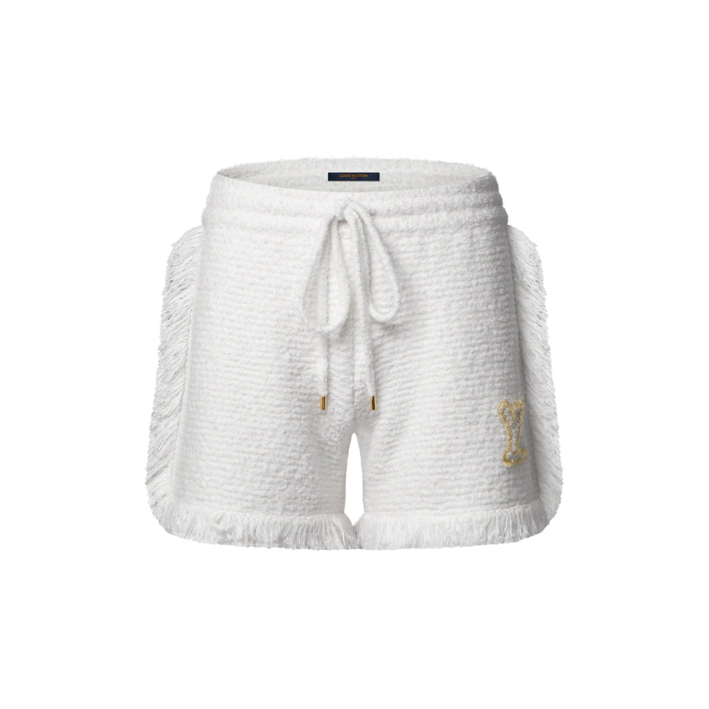 Fringe Hem Toweling Shorts