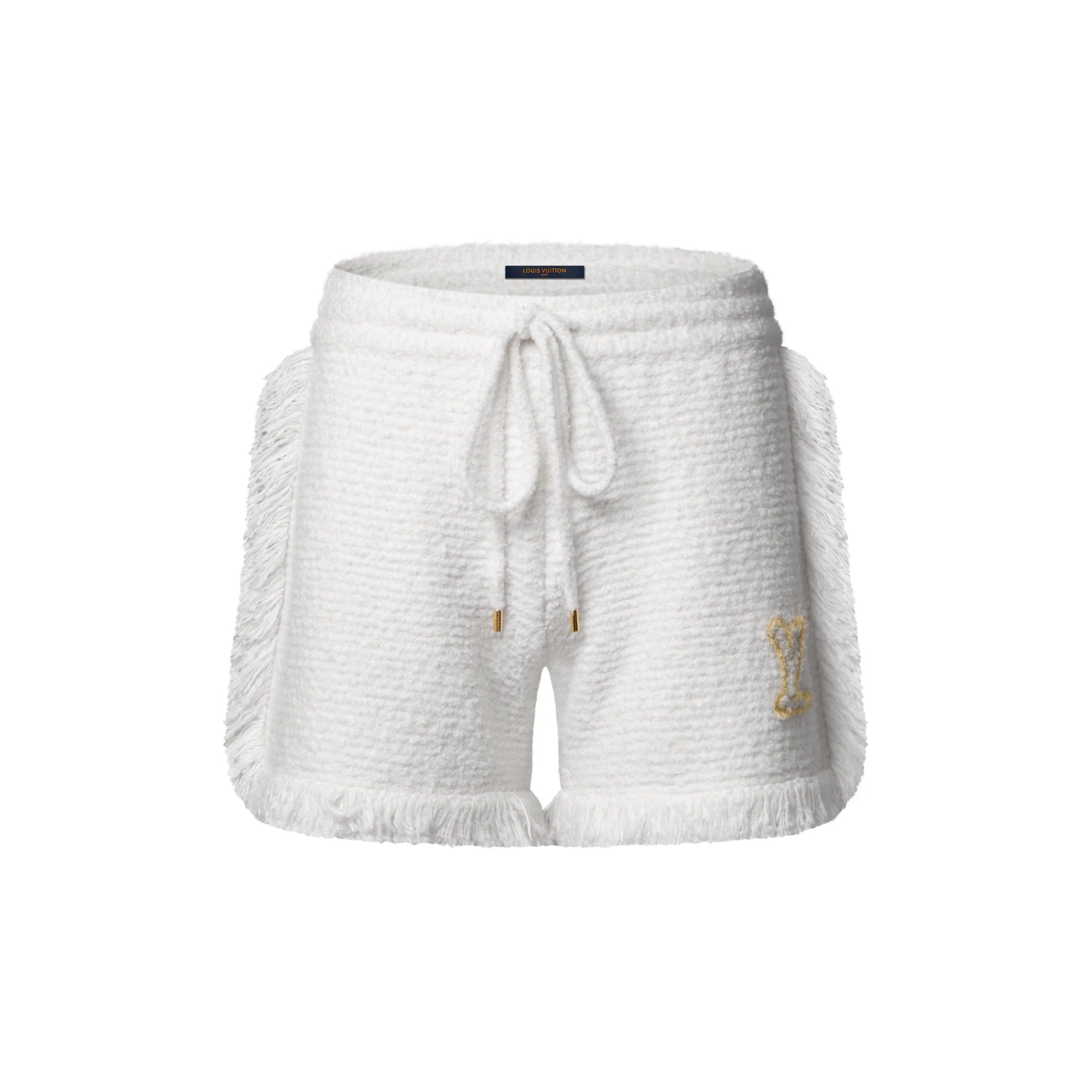 Fringe Hem Toweling Shorts