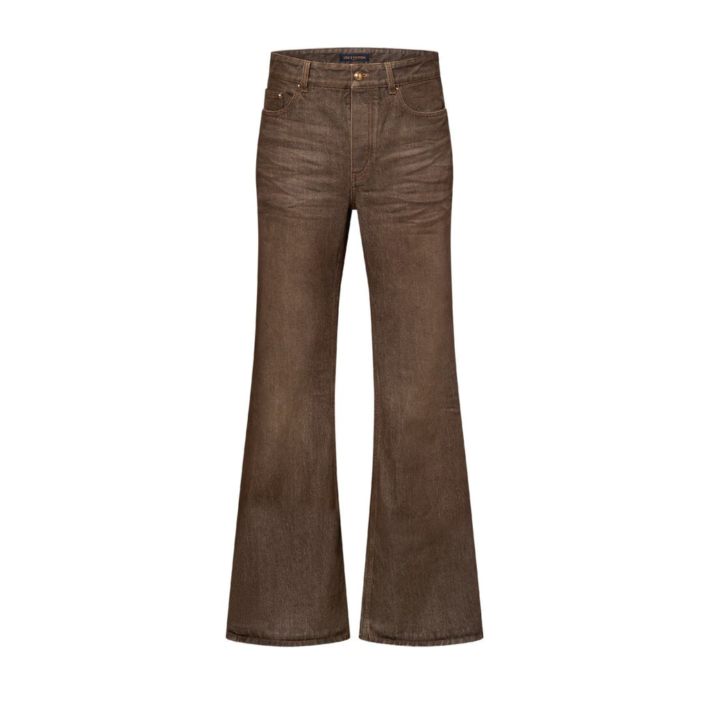 Coffee Indigo Denim Bootcut Pants