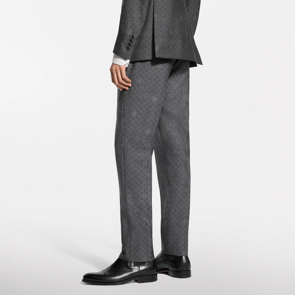 Damier Jacquard Cigarette Pants