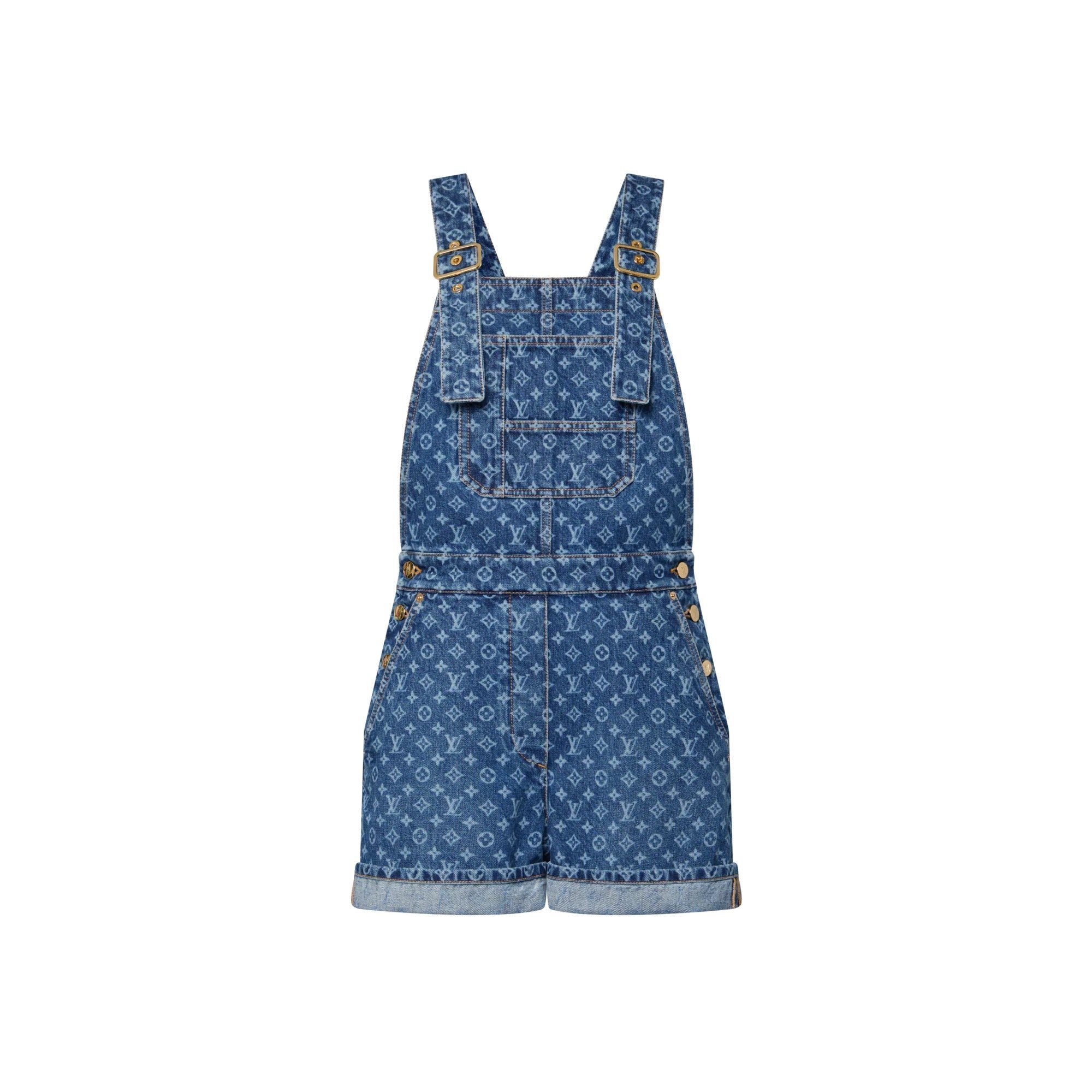 Monogram Denim Overalls