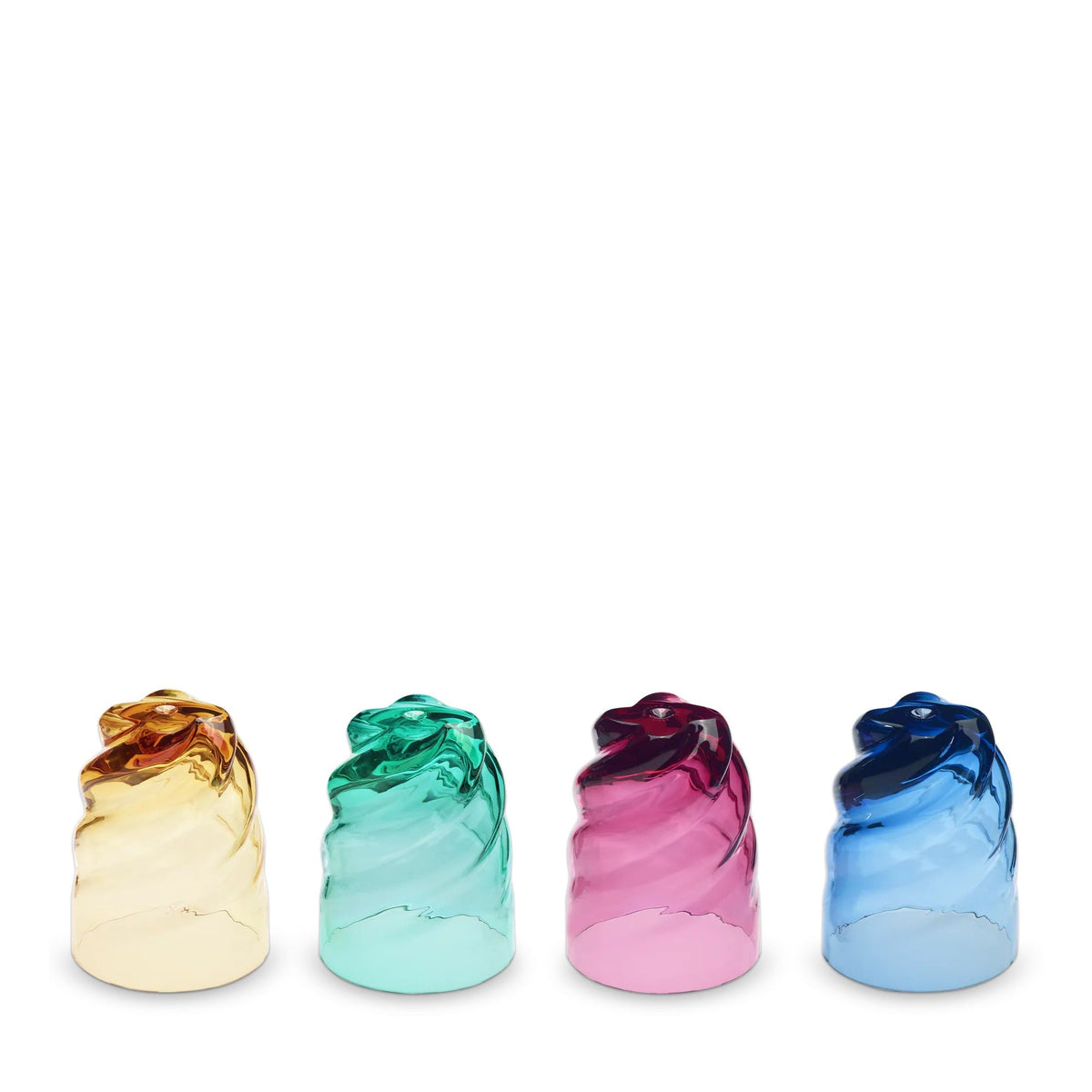 Set Of 4 Twist Glasses