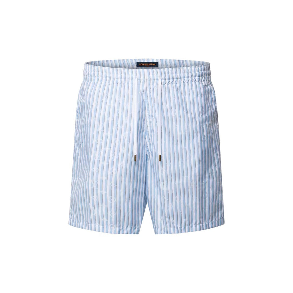 Monogram Striped Swim Shorts