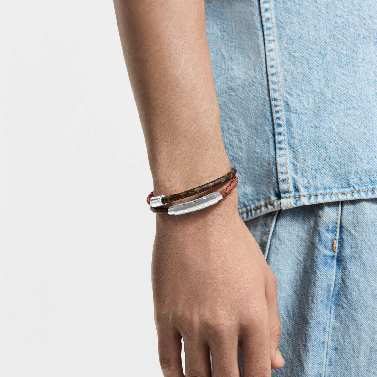 LV Double Spin Monogram Heritage Bracelet