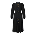Monogram Accent Pleat Dress