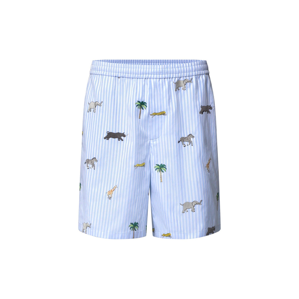 LV x The Darjeeling Limited Embroidered Striped Shorts