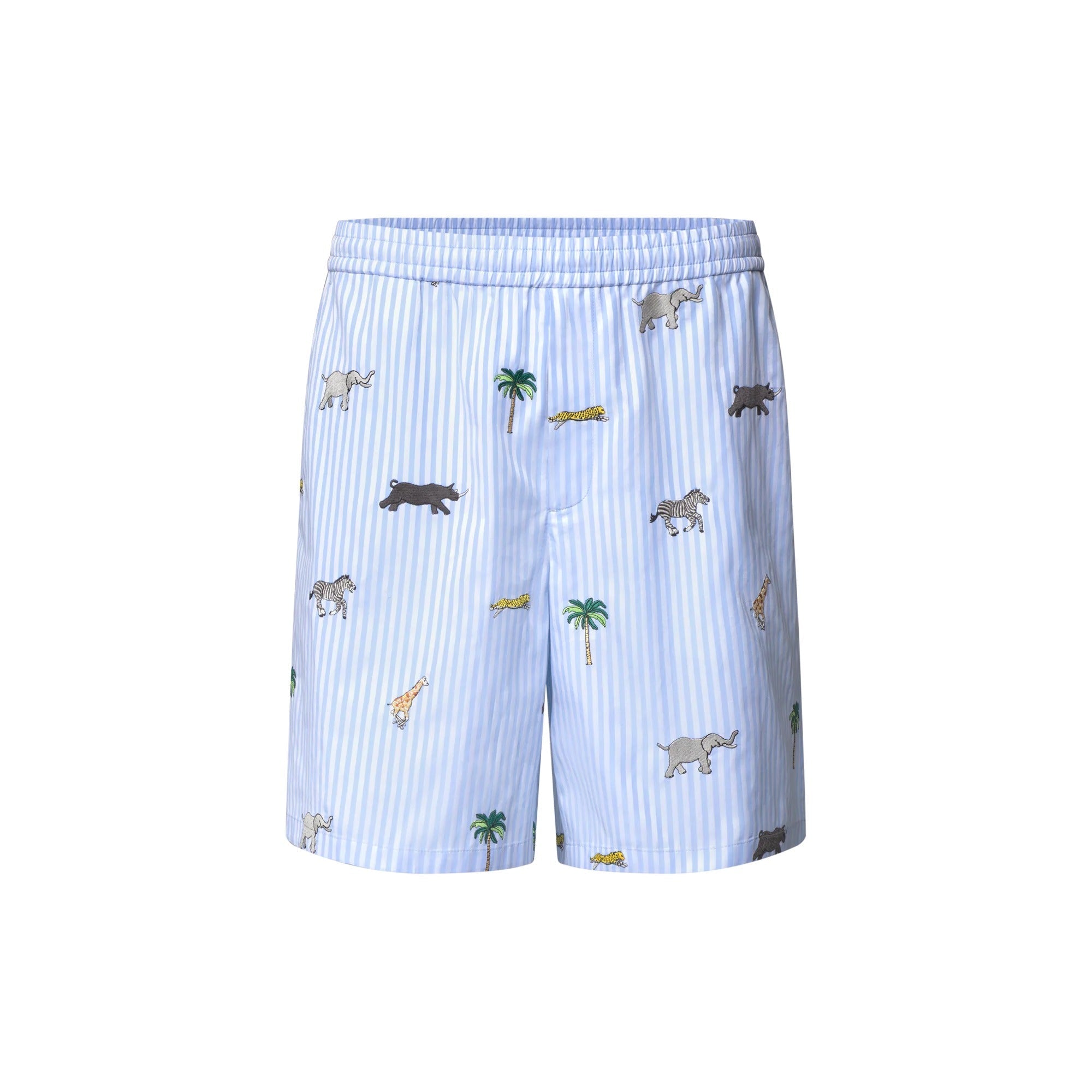 LV x The Darjeeling Limited Embroidered Striped Shorts