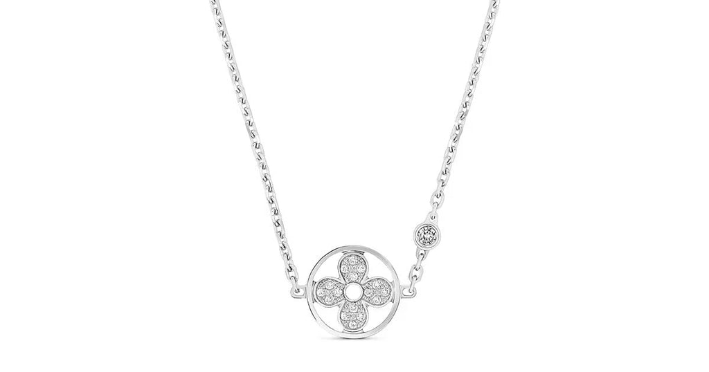 Idylle Blossom Pendant, White Gold And Diamonds