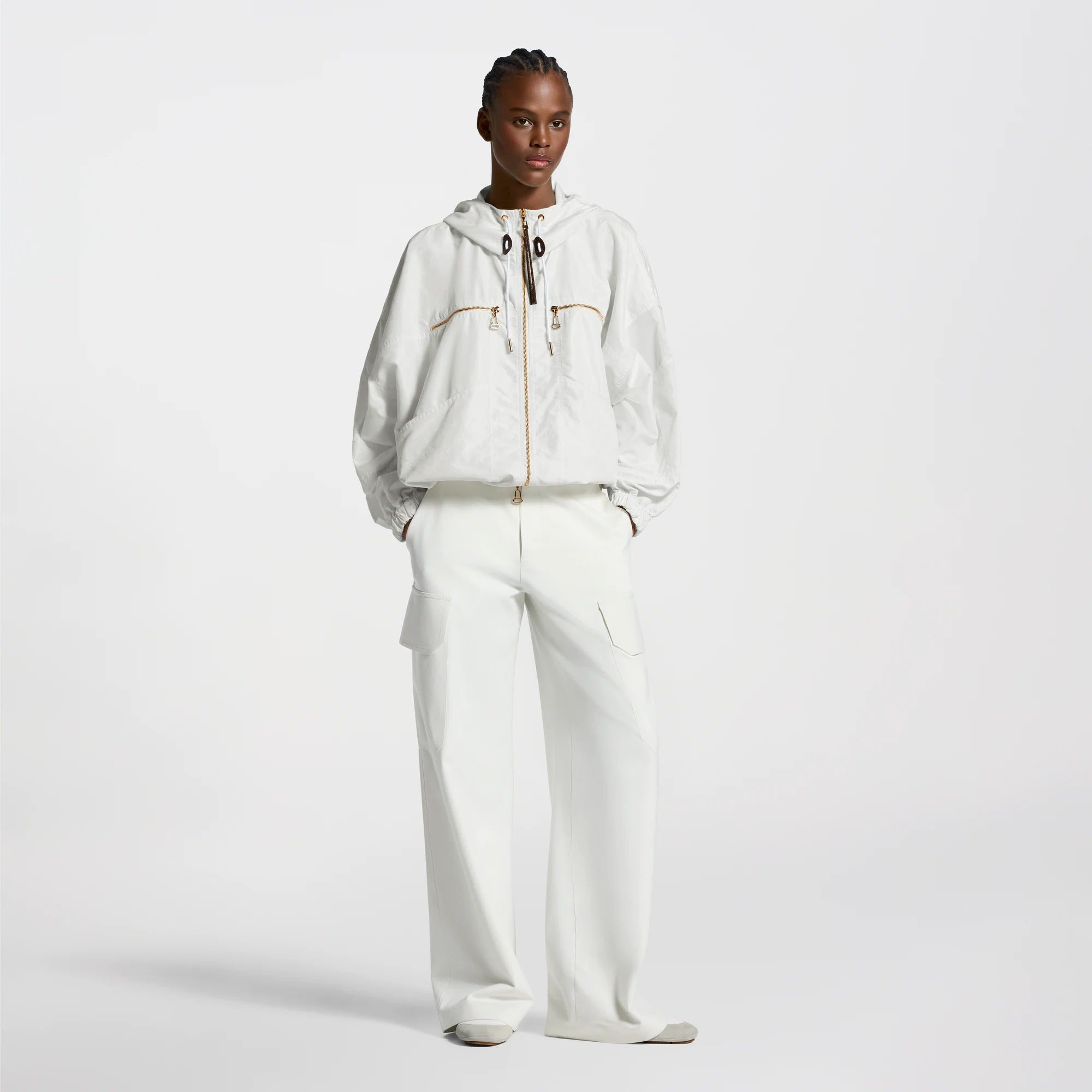 Monogram Accent Hooded Parka