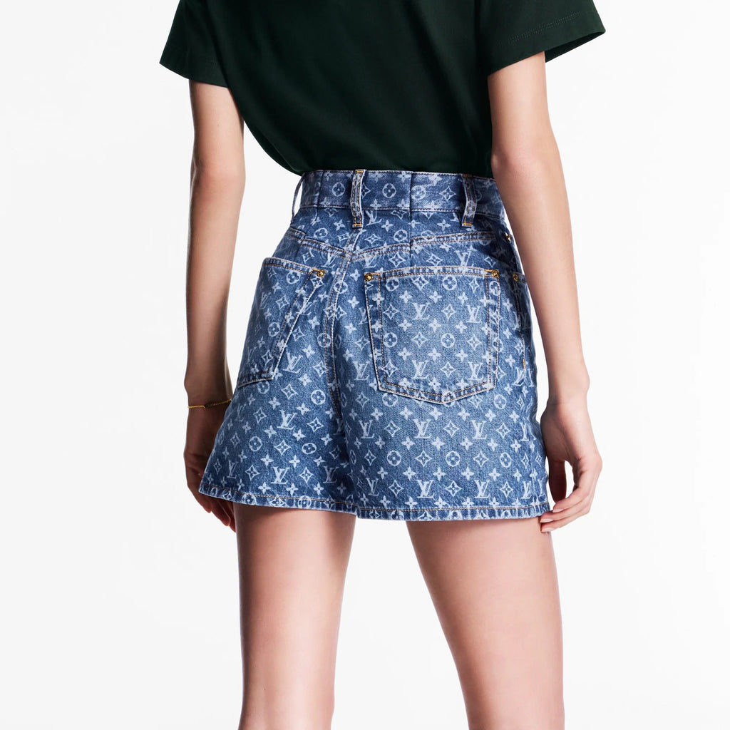Monogram Denim Shorts