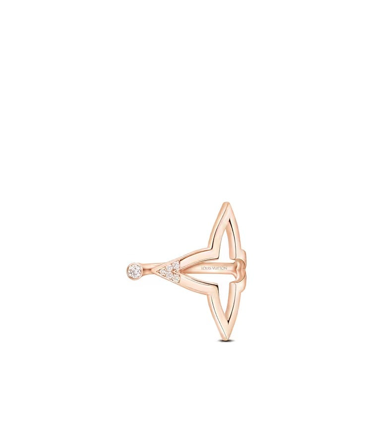 Ombre Blossom Open Ring, Pink Gold and Diamonds