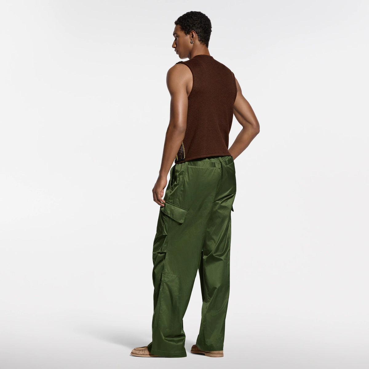 Silk Cotton Cargo Pants