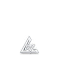 LV Volt One Stud, White Gold And Diamond - Per Unit