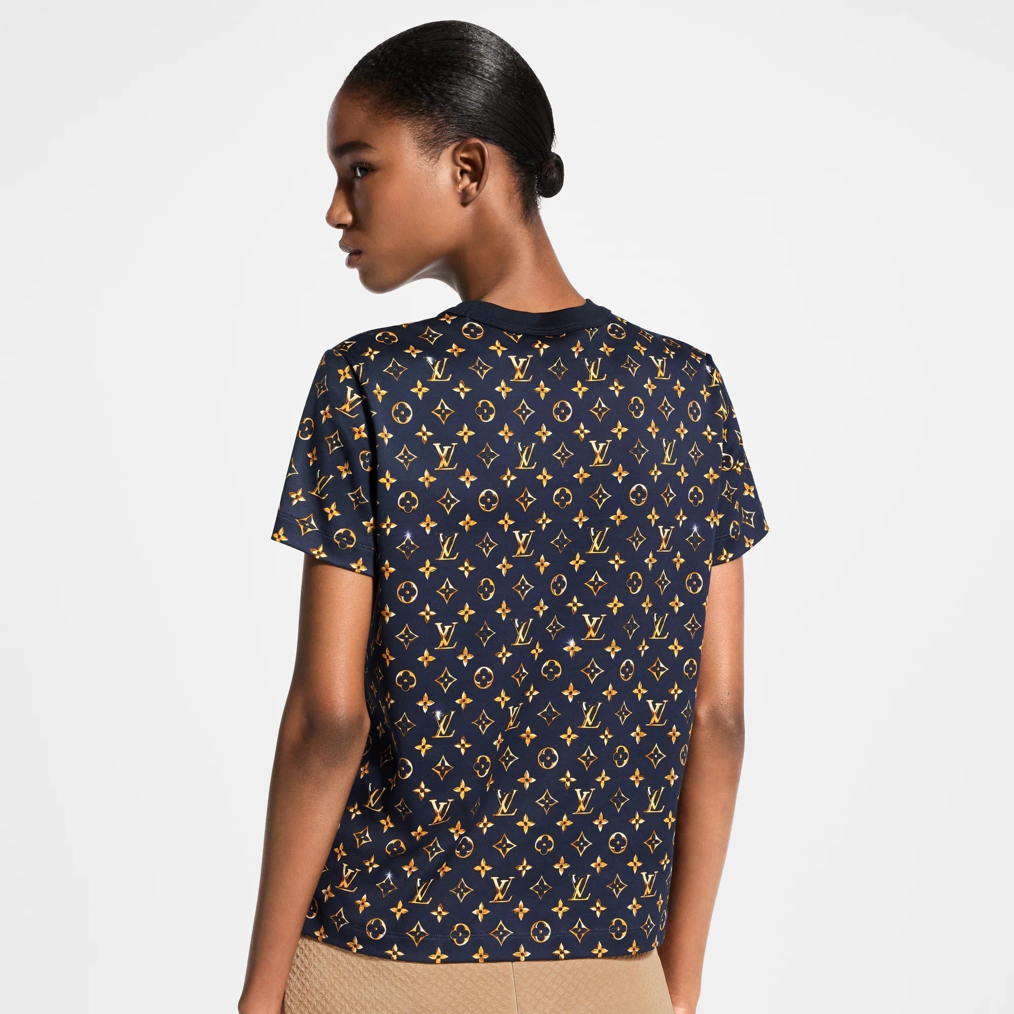 Chrome Monogram Print T-Shirt