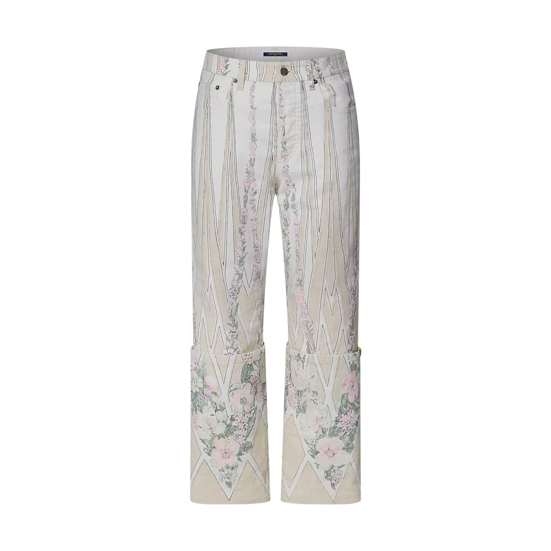 Floral Wallpaper Print Pants