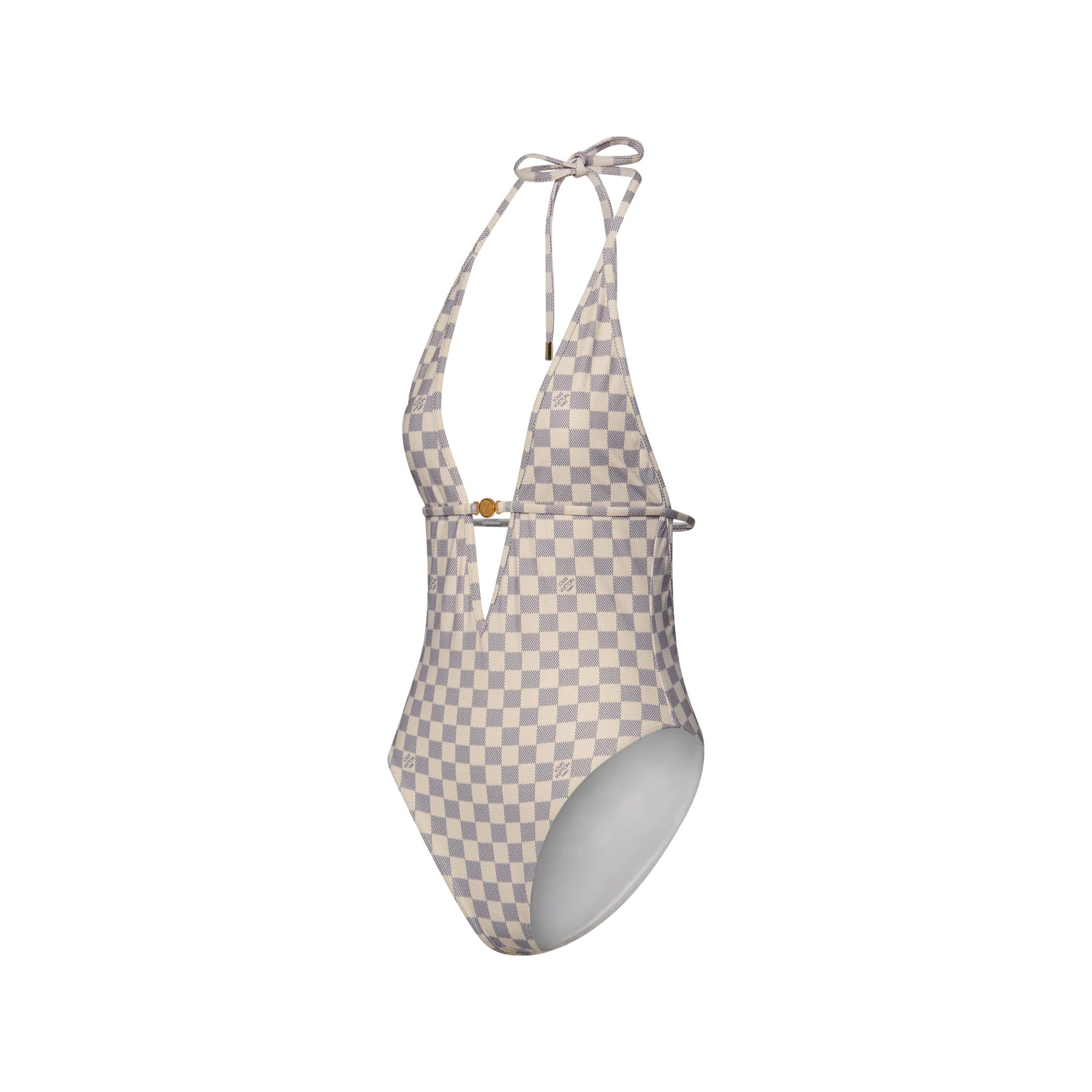 Damier V-Neck Swimsuit