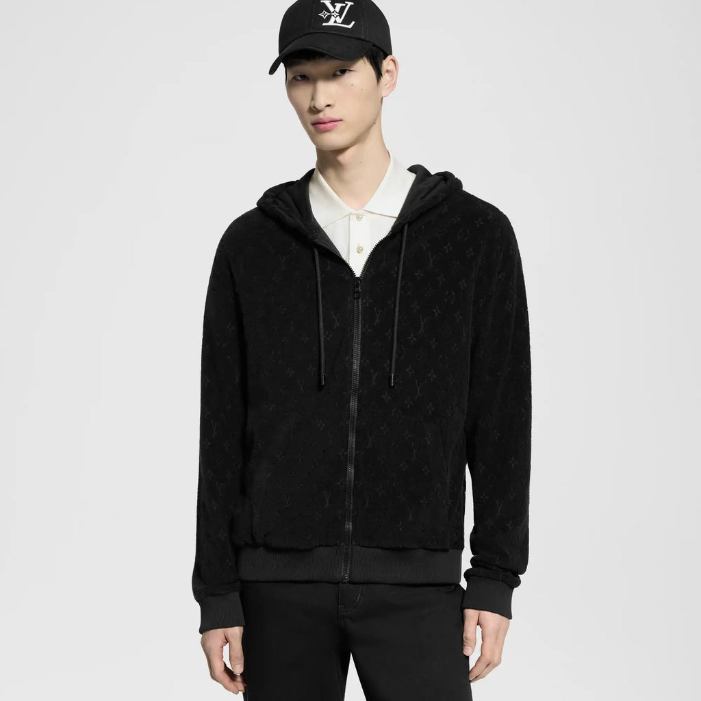 Monogram French Terry Zip-Through Hoodie