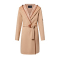 Belted Double Face Hooded Wrap Coat
