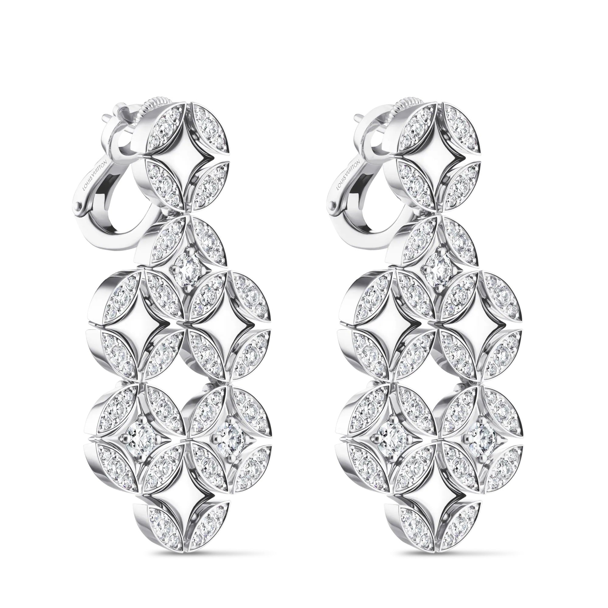 Galaxie Earrings, White Gold and Diamonds