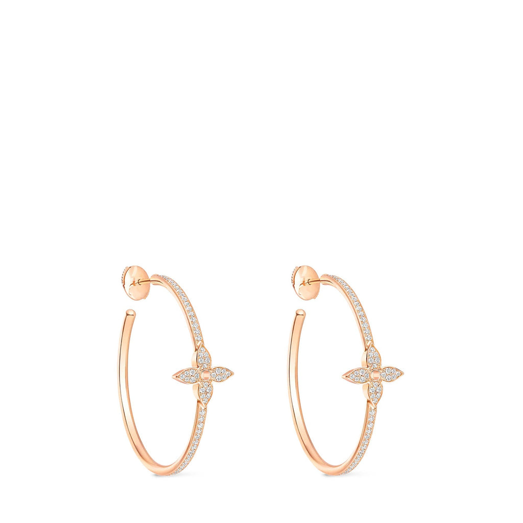 Idylle Blossom Hoops, Pink Gold And Diamonds