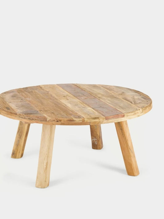 Tablua Round Brown Recycled Wood Coffee Table