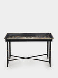 Tablua Black Iron Coffee Table with Decorative Tray Top
