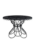 Tablua Black Steel Round Outdoor Dining Table