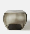 Tablua Grey Mouth-Blown Glass Side Table