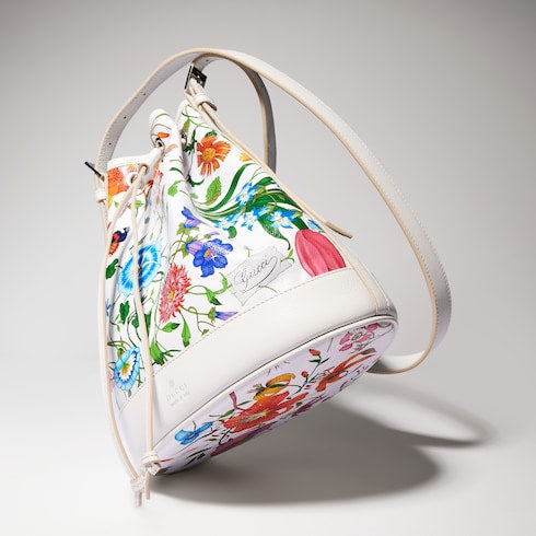 Gucci Venice small bucket bag - white and multicolor canvas