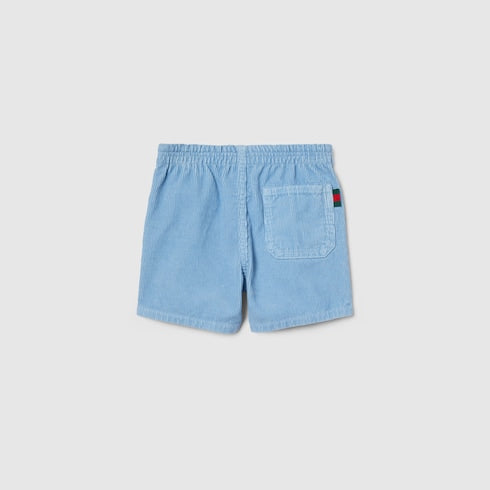 Baby velvet corduroy shorts - light blue