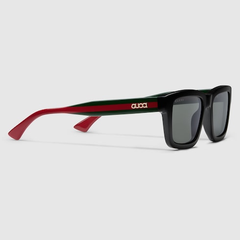 Rectangular frame sunglasses - black