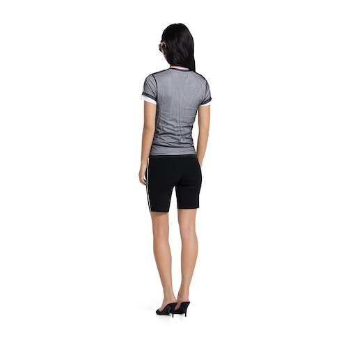 Double layered jersey T-shirt with print - white