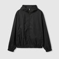 GG nylon jacquard zip jacket - black