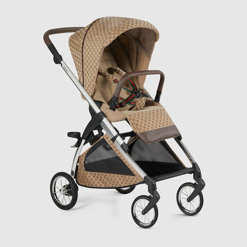 Gucci Stroller - beige and ebony GG canvas