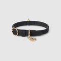 Extra-small pet collar - black GG canvas