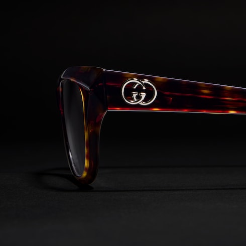 Geometric optical frame - brown tortoiseshell