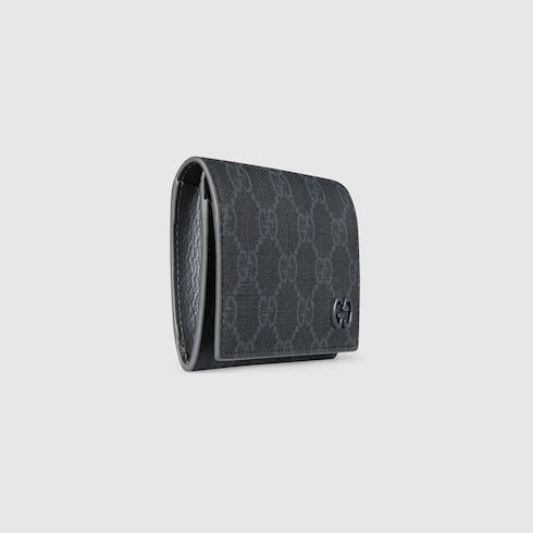 Grey interior GG card case - black GG Supreme