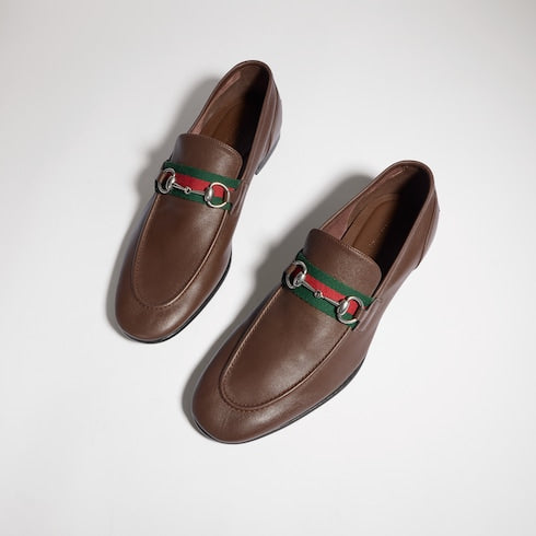 Men's Gucci Como loafer - brown leather