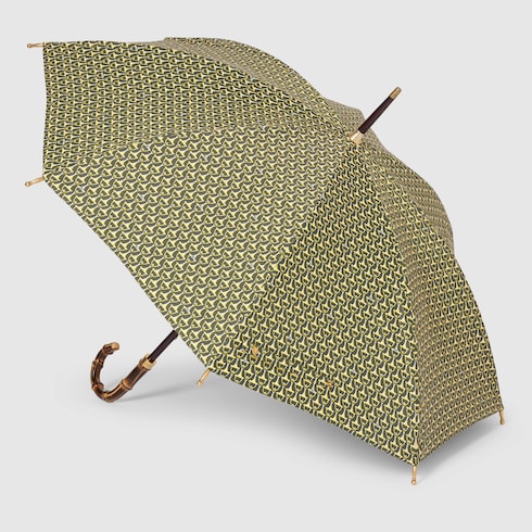 Horsebit print nylon umbrella - green