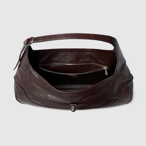 Gucci Jackie 1961 large crossbody bag - dark brown leather