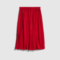 Interlocking G chain silk jacquard midi skirt - red