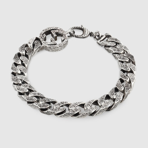 925 Sterling Silver Interlocking G Chain Bracelet